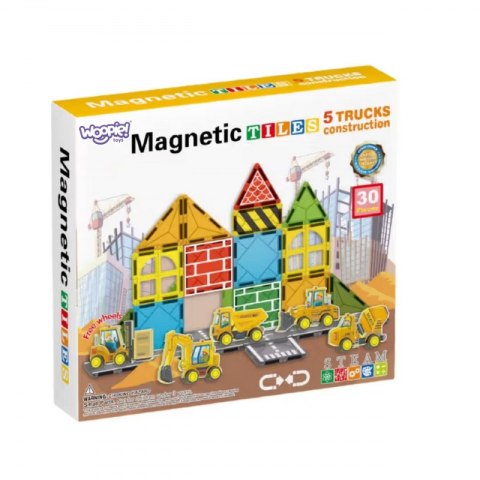 Woopie Zestaw Klocków Magnetycznych z Pojazdami Budowlanymi Woopie Zestaw Klocków Magnetycznych z Pojazdami Budowlanymi