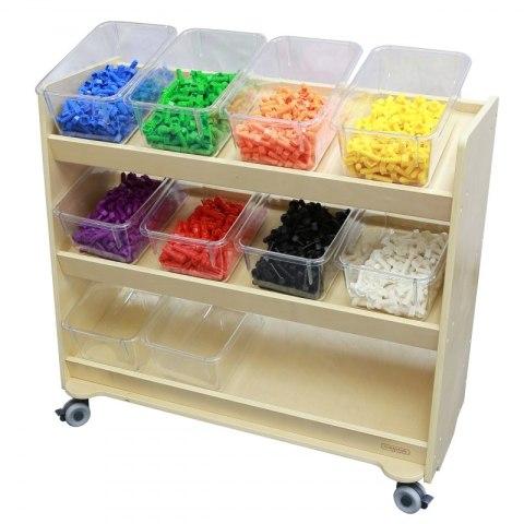 MASTERKIDZ Regał na Kółka - 3 Półki Na Akcesoria Do Tablicy STEM 800H x 800L MASTERKIDZ Regał na Kółka - 3 Półki Na Akcesoria Do Tablicy STEM 800H x 800L