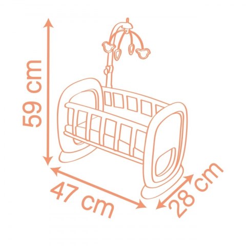 SMOBY Baby Nurse Kołyska z karuzelką SMOBY Baby Nurse Kołyska z karuzelką