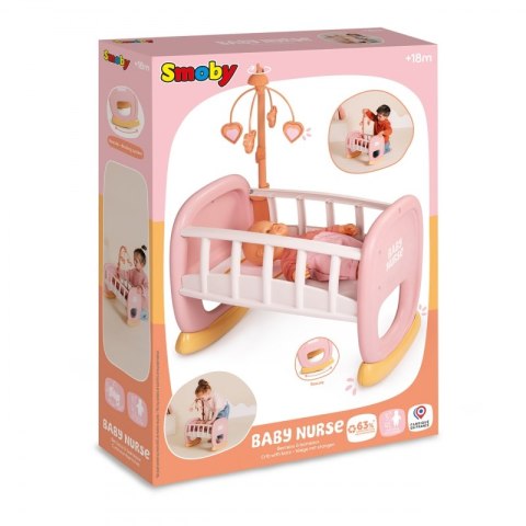 SMOBY Baby Nurse Kołyska z karuzelką SMOBY Baby Nurse Kołyska z karuzelką