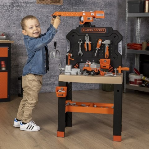 SMOBY Warsztat z Dźwigiem Black+Decker Bricolo Builder SMOBY Warsztat z Dźwigiem Black+Decker Bricolo Builder