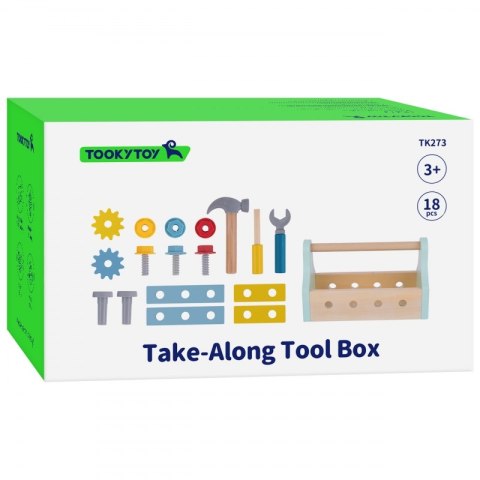 TOOKY TOY Drewniana Skrzynka z Narzędziami Zestaw 18 el. TOOKY TOY Drewniana Skrzynka z Narzędziami Zestaw 18 el.
