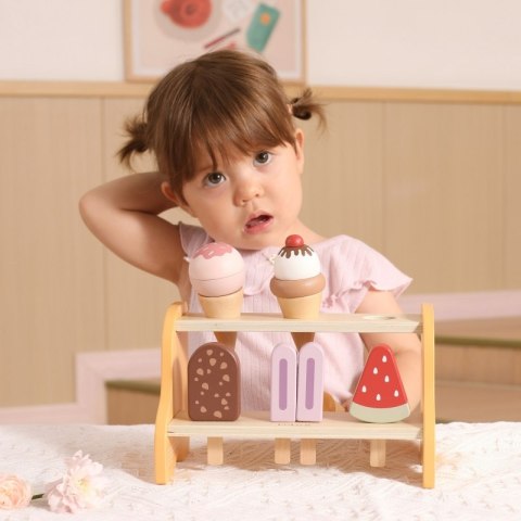 VIGA Drewniana Lodziarnia Sklepik Zestaw z Lodami 6 szt Lodów VIGA Drewniana Lodziarnia Sklepik Zestaw z Lodami 6 szt Lodów