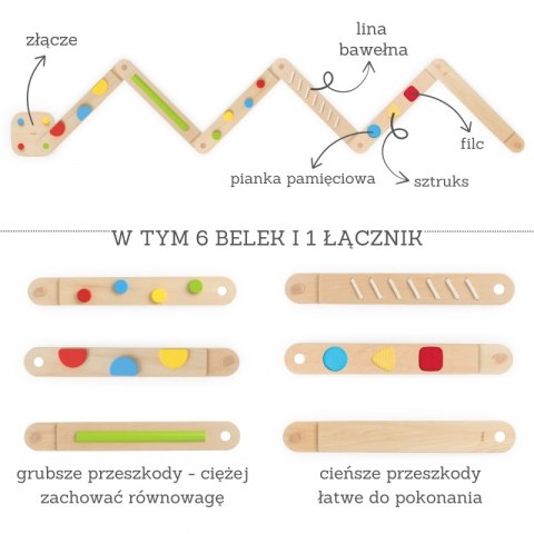 VIGA Drewniana Równoważnia Modułowa Tor Ścieżka Sensoryczna VIGA Drewniana Równoważnia Modułowa Tor Ścieżka Sensoryczna