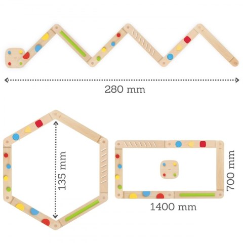 VIGA Drewniana Równoważnia Modułowa Tor Ścieżka Sensoryczna VIGA Drewniana Równoważnia Modułowa Tor Ścieżka Sensoryczna