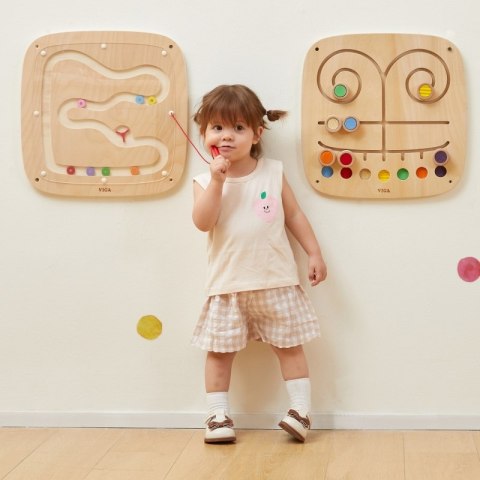 VIGA Drewniana Tablica Manipulacyjna Sensoryczna Labirynt Dotknij i Dopasuj VIGA Drewniana Tablica Manipulacyjna Sensoryczna Labirynt Dotknij i Dopasuj