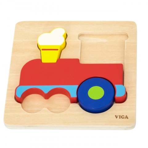 VIGA Drewniana Układanka Edukacyjna Montessori Pociąg VIGA Drewniana Układanka Edukacyjna Montessori Pociąg