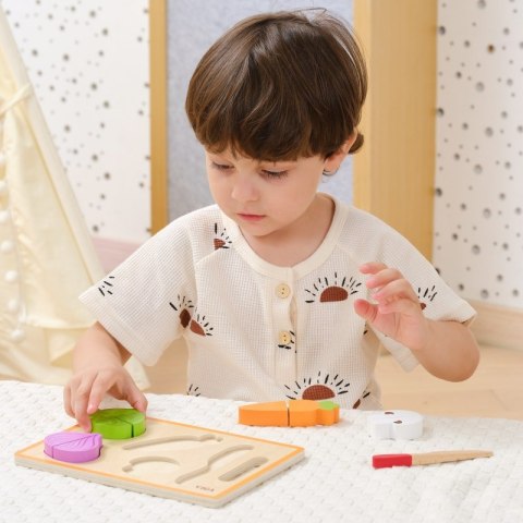 VIGA Drewniana Układanka Edukacyjna Montessori Warzywa do Krojenia VIGA Drewniana Układanka Edukacyjna Montessori Warzywa do Krojenia