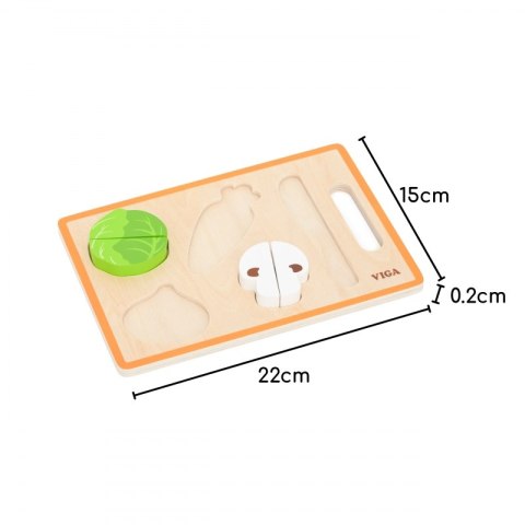 VIGA Drewniana Układanka Edukacyjna Montessori Warzywa do Krojenia VIGA Drewniana Układanka Edukacyjna Montessori Warzywa do Krojenia