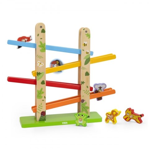 VIGA Drewniana Zjeżdżalnia dla Zwierzątek Dżungla 7 el. VIGA Drewniana Zjeżdżalnia dla Zwierzątek Dżungla 7 el.