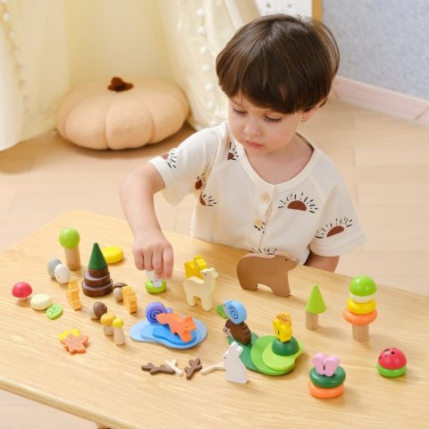 VIGA Drewniane Klocki Kolorowe Leśne Opowieści Pudełko 58el. VIGA Drewniane Klocki Kolorowe Leśne Opowieści Pudełko 58el.