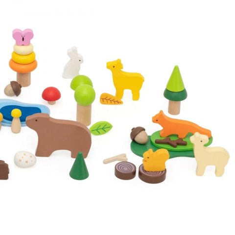 VIGA Drewniane Klocki Kolorowe Leśne Opowieści Pudełko 58el. VIGA Drewniane Klocki Kolorowe Leśne Opowieści Pudełko 58el.