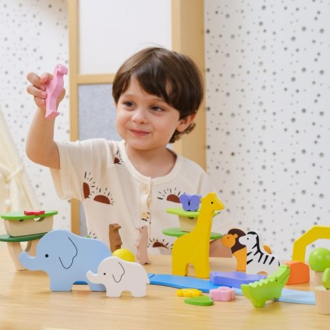 VIGA Drewniane Klocki Kolorowe Opowieści Tropikalne Pudełko 55el. VIGA Drewniane Klocki Kolorowe Opowieści Tropikalne Pudełko 55el.