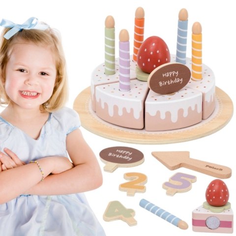 VIGA Drewniany Tort Urodzinowy do Krojenia VIGA Drewniany Tort Urodzinowy do Krojenia