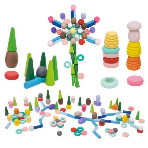 VIGA Klocki Drewniane Edukacyjne Układanka Montesori 141el. VIGA Klocki Drewniane Edukacyjne Układanka Montesori 141el.