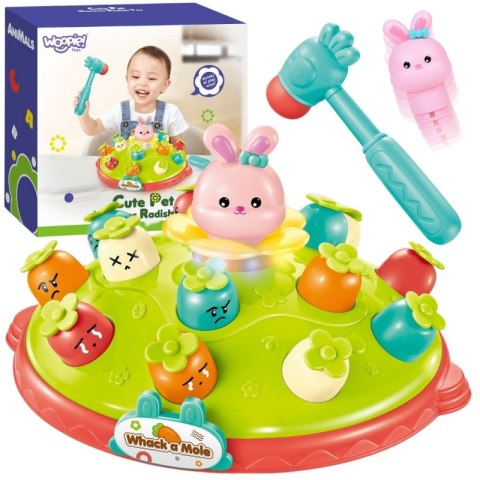 WOOPIE BABY Interaktywna Gra Zręcznościowa Wbij Marchewke Edukacyjna Uderz Młotkiem w Kreta WOOPIE BABY Interaktywna Gra Zręcznościowa Wbij Marchewke Edukacyjna Uderz Młotkiem w Kreta