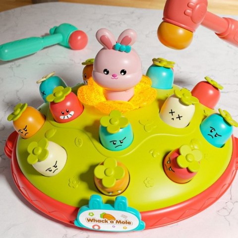 WOOPIE BABY Interaktywna Gra Zręcznościowa Wbij Marchewke Edukacyjna Uderz Młotkiem w Kreta WOOPIE BABY Interaktywna Gra Zręcznościowa Wbij Marchewke Edukacyjna Uderz Młotkiem w Kreta