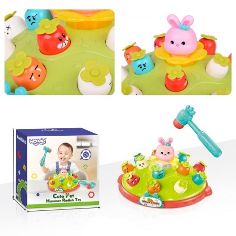 WOOPIE BABY Interaktywna Gra Zręcznościowa Wbij Marchewke Edukacyjna Uderz Młotkiem w Kreta WOOPIE BABY Interaktywna Gra Zręcznościowa Wbij Marchewke Edukacyjna Uderz Młotkiem w Kreta