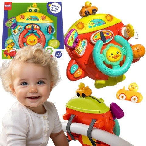 WOOPIE BABY Interaktywna Kierownica Samolot Pojazd na Łózeczko Wózek Efekty 18m+ WOOPIE BABY Interaktywna Kierownica Samolot Pojazd na Łózeczko Wózek Efekty 18m+