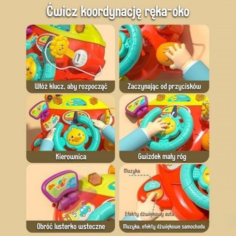 WOOPIE BABY Interaktywna Kierownica Samolot Pojazd na Łózeczko Wózek Efekty 18m+ WOOPIE BABY Interaktywna Kierownica Samolot Pojazd na Łózeczko Wózek Efekty 18m+