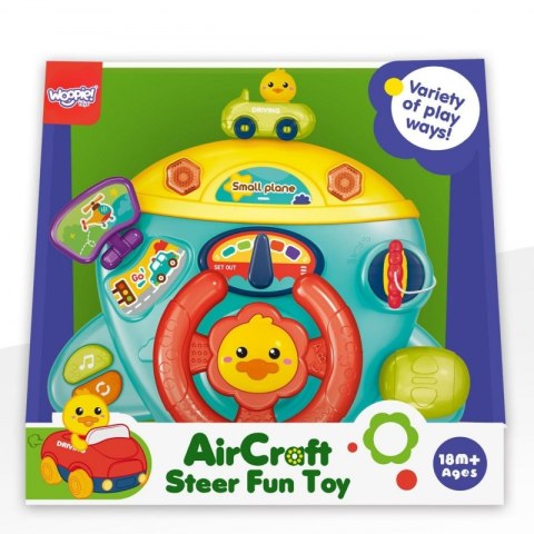 WOOPIE BABY Interaktywna Kierownica Samolot Pojazd na Łózeczko Wózek Efekty 18m+ WOOPIE BABY Interaktywna Kierownica Samolot Pojazd na Łózeczko Wózek Efekty 18m+