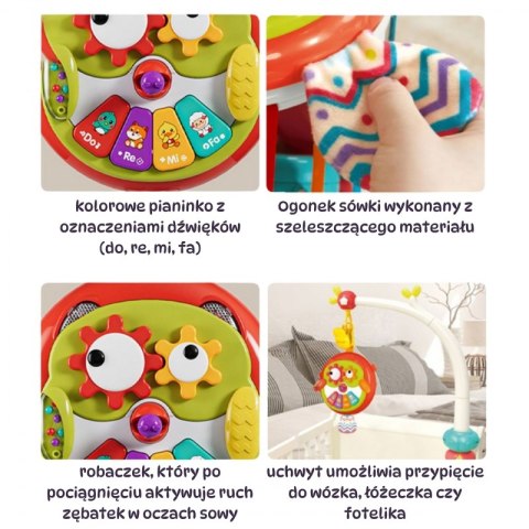 WOOPIE BABY Interaktywna Zabawka Sowa Pianinko z Szeleszczącym Ogonem WOOPIE BABY Interaktywna Zabawka Sowa Pianinko z Szeleszczącym Ogonem