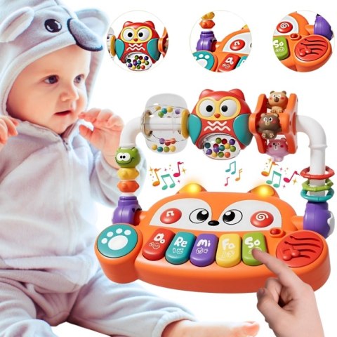 WOOPIE BABY Interaktywne Pianino Edukacyjne Sensoryczne Lisek LED Grzechotki WOOPIE BABY Interaktywne Pianino Edukacyjne Sensoryczne Lisek LED Grzechotki