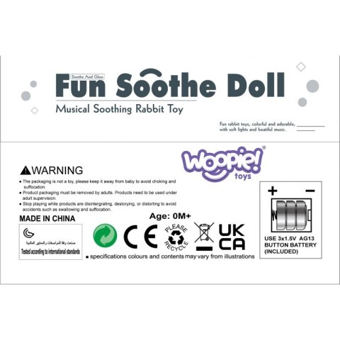 WOOPIE BABY Interaktywny Pluszak Przytulanka dla Niemowląt Światło Dźwięk Króliczek Usypiacz Niebieski WOOPIE BABY Interaktywny Pluszak Przytulanka dla Niemowląt Światło Dźwięk Króliczek Usypiacz Niebieski