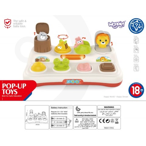WOOPIE BABY Zabawka Edukacyjna Wyskakujące Zwierzątka ZOO Pop Up WOOPIE BABY Zabawka Edukacyjna Wyskakujące Zwierzątka ZOO Pop Up