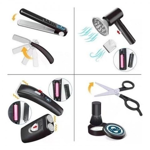 WOOPIE Barber Zestaw Fryzjerski dla Dzieci Salon Stylizacji 24el.