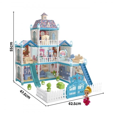 WOOPIE Domek dla Lalek Zimowy Ogród z Akcesoriami i Lalką Podświetlany 191el.