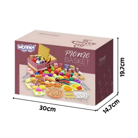 WOOPIE Kosz Piknikowy Owoce Warzywa Fast Food Zestaw XXL 103el. WOOPIE Kosz Piknikowy Owoce Warzywa Fast Food Zestaw XXL 103el.