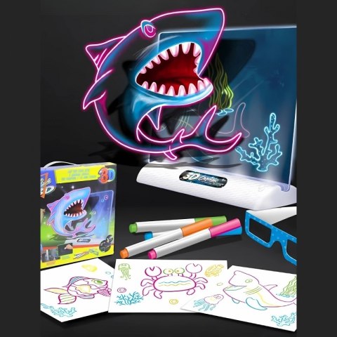 WOOPIE Magnetyczna Tablica 3D Podświetlenie LED do Rysowania