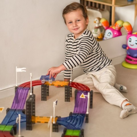 WOOPIE Magnetyczny Tor Samochodowy Wyścigowy + Autko 137 El. WOOPIE Magnetyczny Tor Samochodowy Wyścigowy + Autko 137 El.