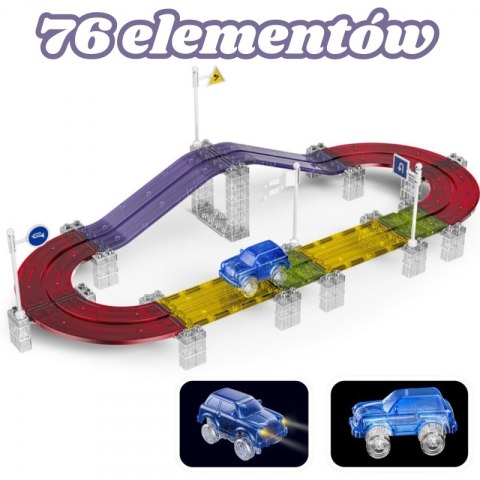 WOOPIE Magnetyczny Tor Samochodowy Wyścigowy + Autko 76 el. WOOPIE Magnetyczny Tor Samochodowy Wyścigowy + Autko 76 el.