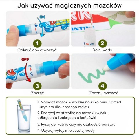 WOOPIE Mata Wodna do Malowania 2w1 XXL Dwustronna Zwierzęta WOOPIE Mata Wodna do Malowania 2w1 XXL Dwustronna Zwierzęta