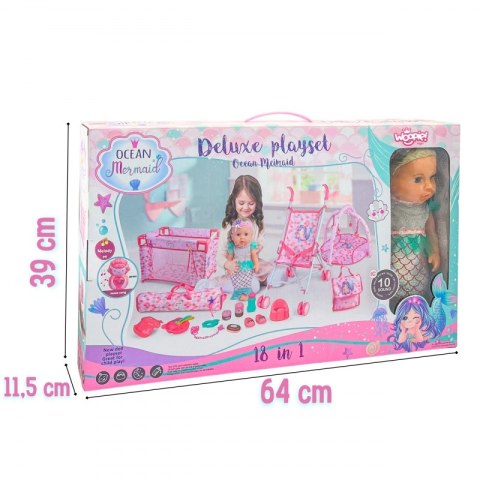 WOOPIE ROYAL Lalka Bobas 36 cm Syrenka Interaktywna Zestaw XXL Opiekunka 18w1 WOOPIE ROYAL Lalka Bobas 36 cm Syrenka Interaktywna Zestaw XXL Opiekunka 18w1