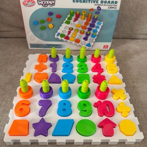 WOOPIE Układanka Montessori Sorter Trening Mózgu Literki Cyferki 139 el WOOPIE Układanka Montessori Sorter Trening Mózgu Literki Cyferki 139 el