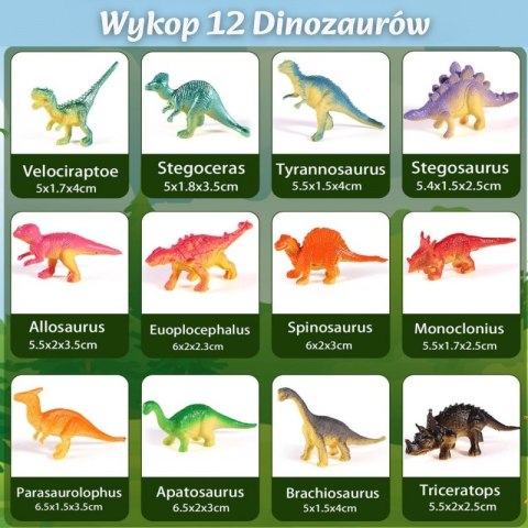 WOOPIE Wykopalisko Jajko Dinozaura Zestaw Archeologa do Rozkopania 12 Dinozaurów WOOPIE Wykopalisko Jajko Dinozaura Zestaw Archeologa do Rozkopania 12 Dinozaurów