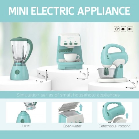 WOOPIE Zestaw AGD 3w1 Ekspres Mikser Blender Efekty Dźwiękowe Świetlne WOOPIE Zestaw AGD 3w1 Ekspres Mikser Blender Efekty Dźwiękowe Świetlne