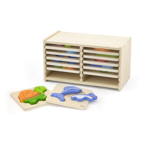 Viga Toys Puzzle drewniane 12 plansz