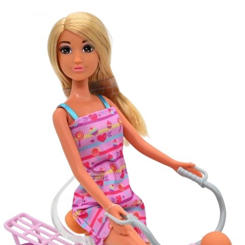 WOOPIE ROYAL Lalka Lily Rowerzystka Bobas w Foteliku Rower