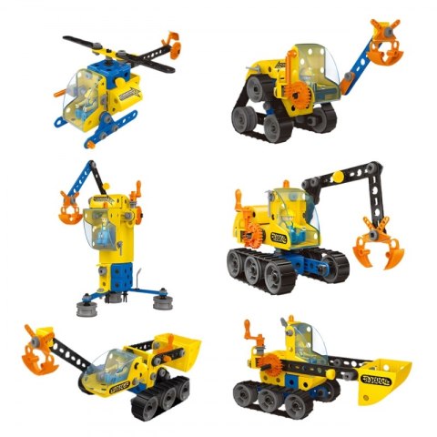 WOOPIE Klocki Konstrukcyjne Zbuduj Pojazdy Budowlane 6 Modeli STEAM