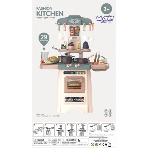 WOOPIE Modna Kuchnia z Obiegiem Wody Palnik Światło Dźwięk + 29 Akc.