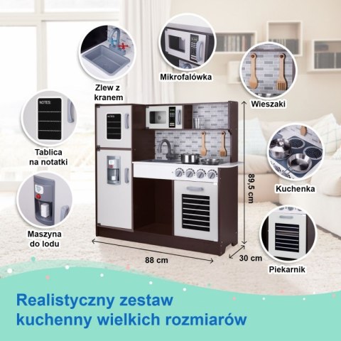 TOOKY TOY Kuchnia Drewniana Nowoczesna Akcesoria
