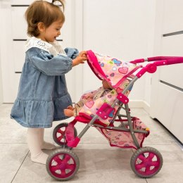 WOOPIE ROYAL Spacerówka Wózek dla Lalek Serca Kolorowe