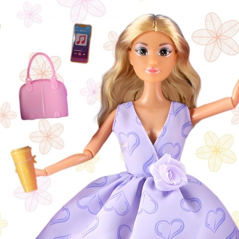 WOOPIE ROYAL Lalka Lily Długie Blond Włosy 30 cm Lawendowa Suknia Akcesoria