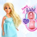 WOOPIE ROYAL Lalka Lily z Brzuszkiem w Ciąży Niemowlak Błękitna Sukienka