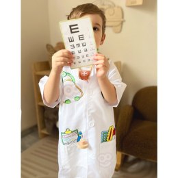 WOOPIE Strój Fartuch Lekarza Doktora Ubranko dla Dzieci do ok. 120 cm