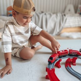 WOOPIE Kolejka Elektryczna Tor Samochodowy Straż Helikopter Auta 92 el.